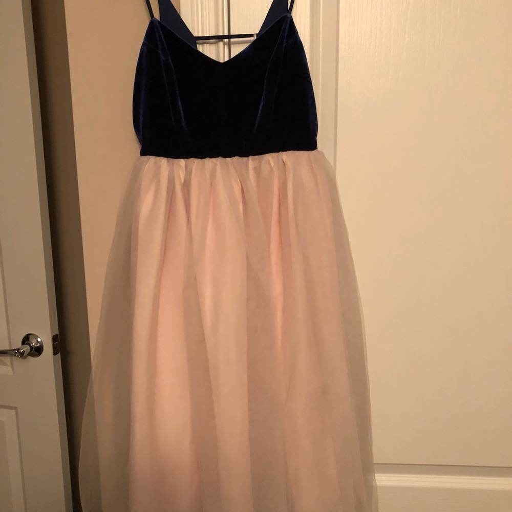 LAUREN CONRAD blush and navy dress - NWT